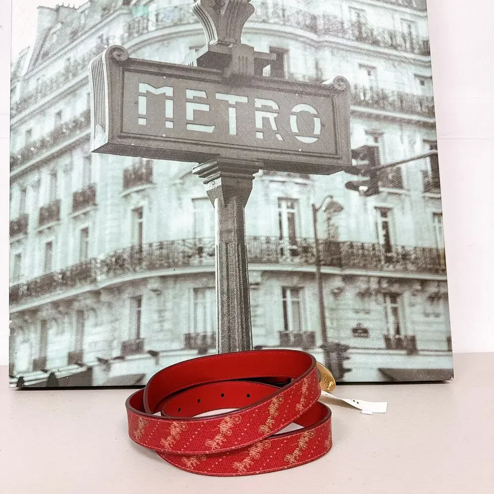 Coach C7121 Signature Buckle Belt With Horse And Carriage Print, 25 MM - Picture 3 of 9